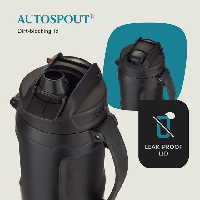 Contigo Fit Water Jug with AUTOSPOUT Lid, 64 Fluid Ounces, Black EasyOptionXY LLC