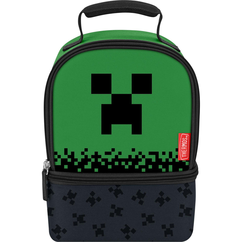Thermos Kids Reusable Dual Compartment Lunch Bag, Minecraft EasyOptionXY LLC