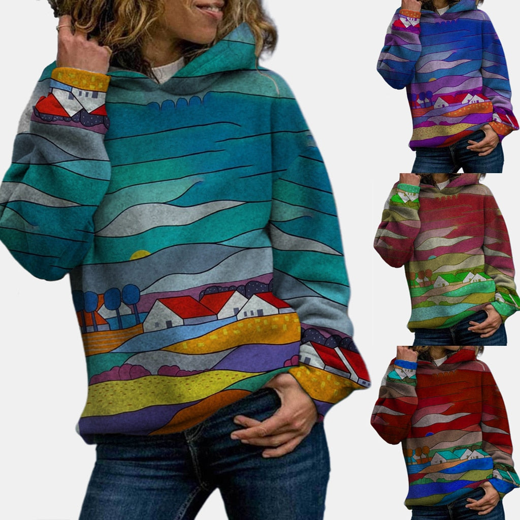 Cat print sweatshirt Pi-Mart