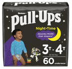 Pull-Ups Boys' Night-Time Training Pants Size 3T-4T; 60 Count
