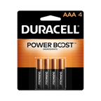Duracell CopperTop Alkaline Batteries, AAA, 4/PK