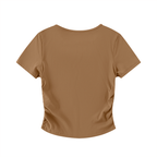 Loki & Ivy Ruched Bodycon Crop Top