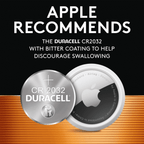 Duracell CR2032 3V Lithium Coin Battery with Child Safety Features, Compatible with Apple AirTag, Key Fob, Car Remote, Glucose Monitor, and other Devices, CR Lithium 3 Volt Cell (4 Count Pack) EasyOptionXY LLC