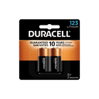 Duracell 123 High Performance 3V Lithium Battery, 2 Pack