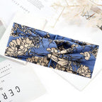 Sweat-absorbent And Anti-perspirant Bundled Headband With Wide-brimmed Print Headband Pi-Mart