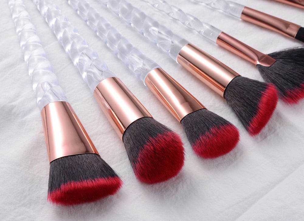 Spiral Red And Black Hair Makeup Brush Pi-Mart