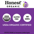 Honest Kids Organic Goodness Grapeness Grape Fruit Juice, 6.75 fl oz, 8 Pouches