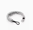 999 Sterling Silver Wheat Ear Bracelet For Men's Personalized Fashion Beading Pi-Mart