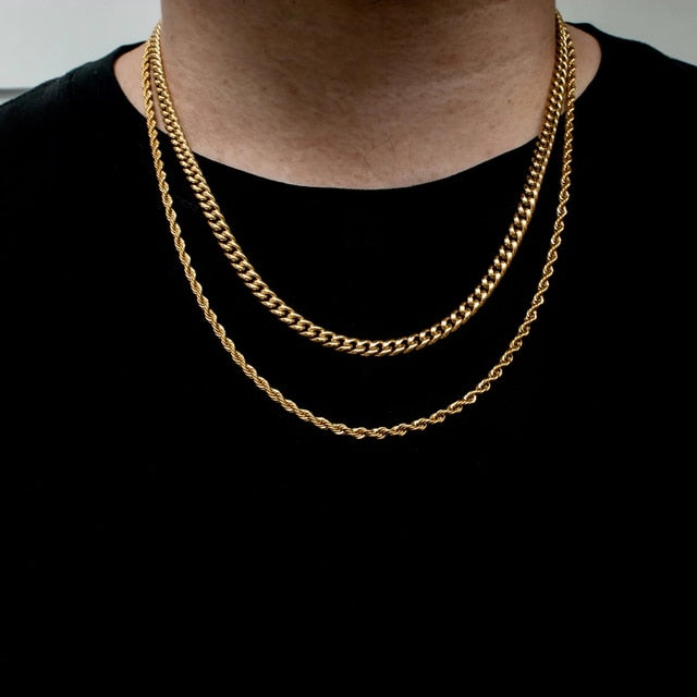 Twisted Rope Links Collar Necklace Pi-Mart