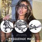 Masquerade Lace Mask Women Black Lace Masks Costume Party Proms Face Mask Halloween Eye Mask - SJB-DIAMOND ELITES