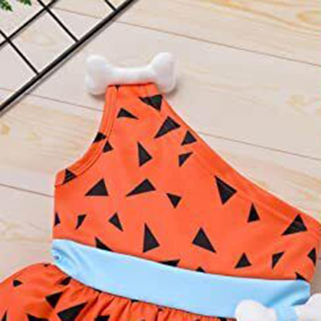 Toddler Kids Caveman Halloween Costume Baby Girls Boys Historical tone ge Caveman Cavegirl Dress Pebbles - SJB-DIAMOND ELITES