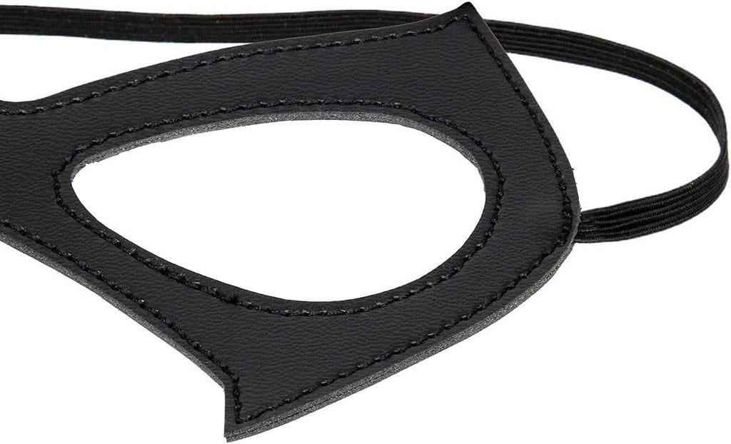 Luxury Black Red Leather Half Cat Eye Costume Mask Halloween Cosplay Fancy Dress Make Up Masquerade Party Props - SJB-DIAMOND ELITES