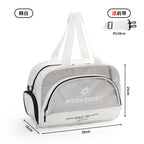 PVC transparent swimming storage bag, wet and dry separation sports beach bag, large capacity fitness bag, Transparent travel tote bag for women - SJB-DIAMOND ELITES