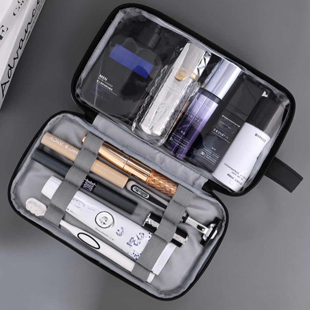 Three-Layer Large-Capacity Men's Toiletry Bag – Travel Portable Cosmetic Storage Bag with Compartments for College Dorm, Camp, Gym – Perfect for Organized Packing - SJB-DIAMOND ELITES