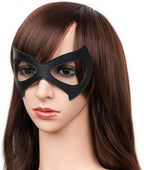 Luxury Black Red Leather Half Cat Eye Costume Mask Halloween Cosplay Fancy Dress Make Up Masquerade Party Props - SJB-DIAMOND ELITES
