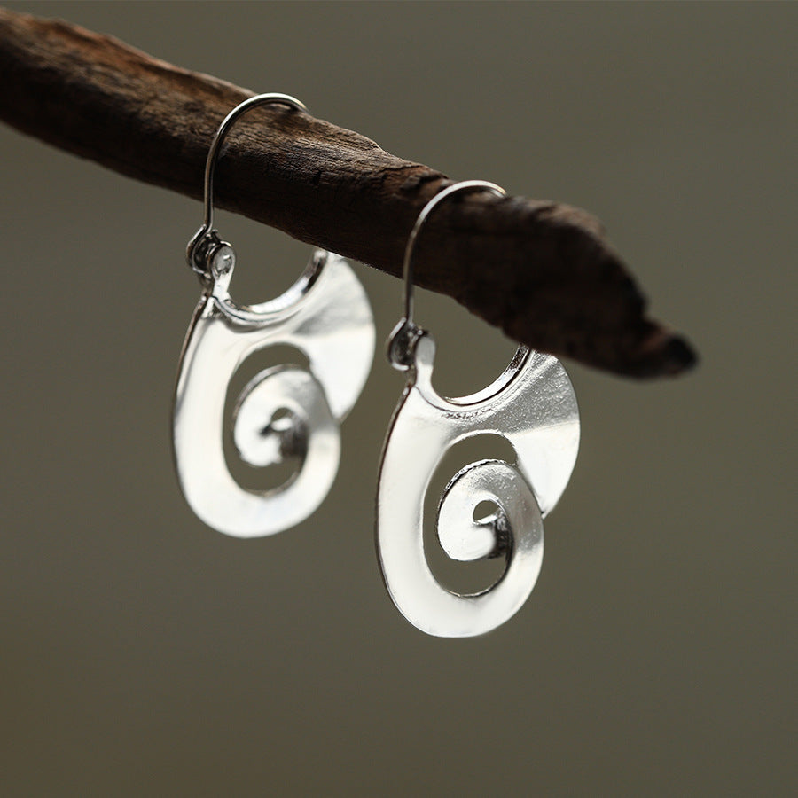 Spiral Design Ear Ring Retro Geometry Pi-Mart
