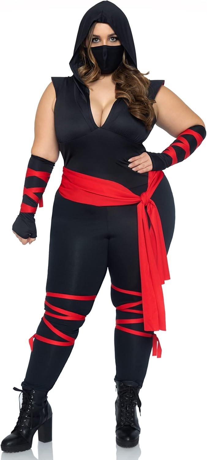 Women's 4 Pc Deadly Ninja Costume Halloween deadpool - SJB-DIAMOND ELITES