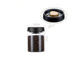 Vacuum Sealed Jug Set Black Coffee Beans Glass Airtight Canister Kitchen Food Grains Candy Keep Good Storage Jar Set Kitchen Gadgets Pi-Mart