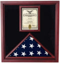 Flag and Document Case - Vertical 8 1/2 x 11 Document for Hanging Medals and Other Memorabilia. The Military Gift Store