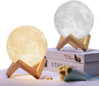 Moon Lamp Moon Light Night Light for Kids Gift for Women USB Charging and Touch Control Brightness 3D Printed Warm and Cool White Lunar Lamp - SJB-DIAMOND ELITES