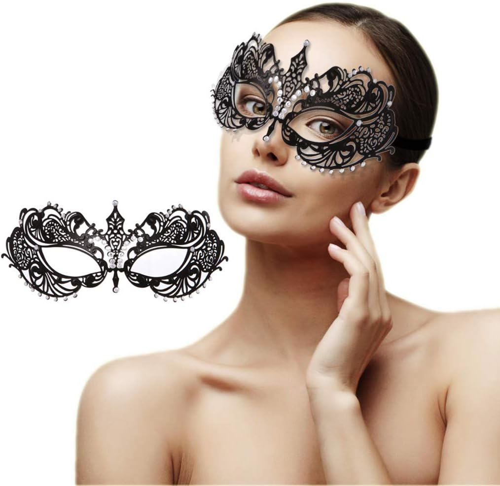 Mask for Women Venetian Metal Party For Carnival Halloween Costume Cosplay - SJB-DIAMOND ELITES