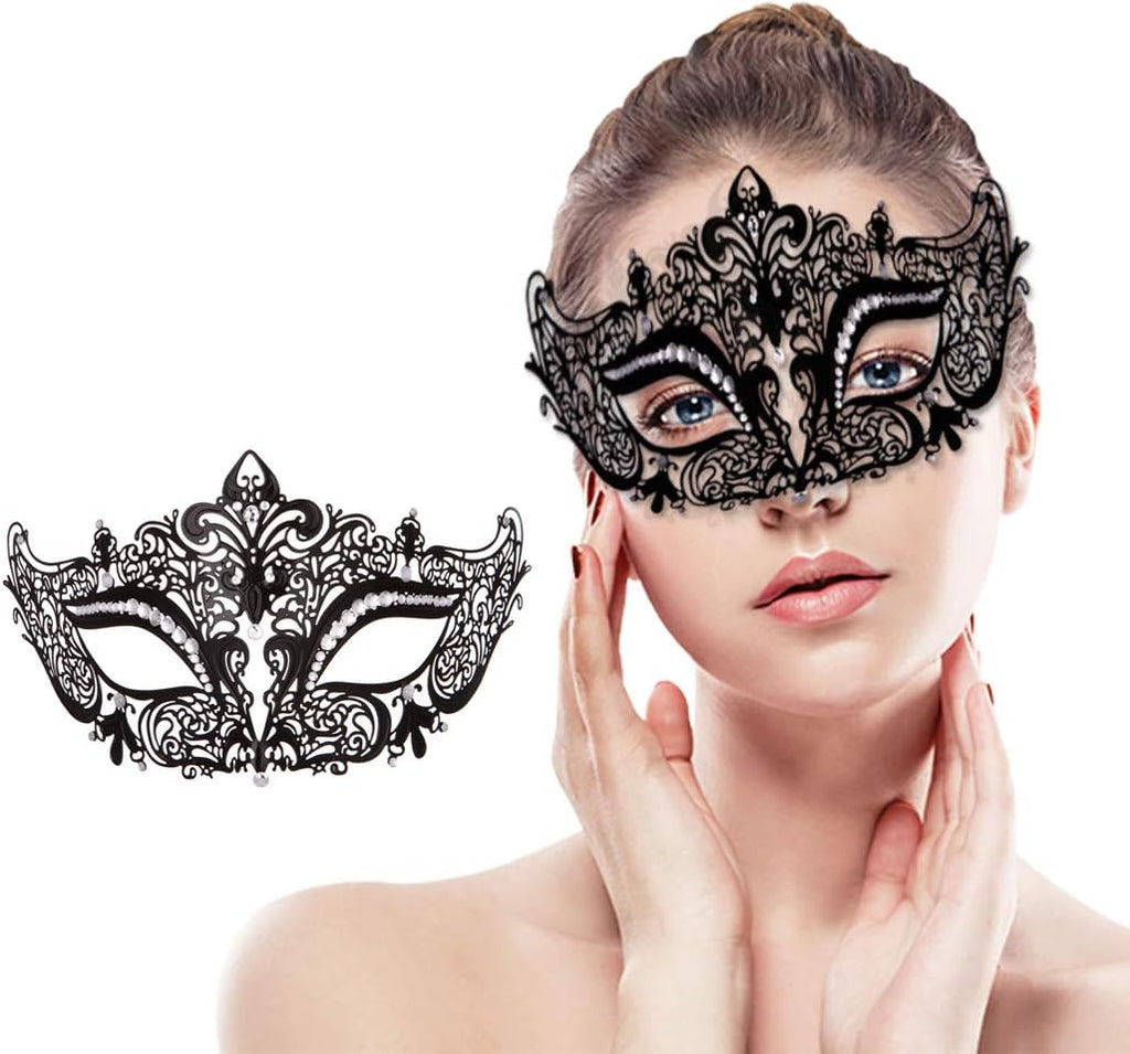 Mask for Women Venetian Metal Party For Carnival Halloween Costume Cosplay - SJB-DIAMOND ELITES