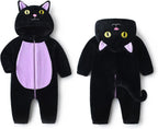 Black Cat Costume for Toddler Baby Girl Boy Halloween Costumes Fuzzy Warm Fall Winter Clothes Halloween Cats Outfit - SJB-DIAMOND ELITES