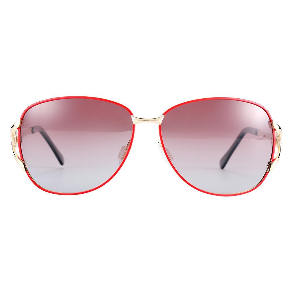 Elegant Women Gradient Luxury Polarized Sunglasses Luxury Round Eyewear With Metal High Quality Frame  lunette de soile - SJB-DIAMOND ELITES