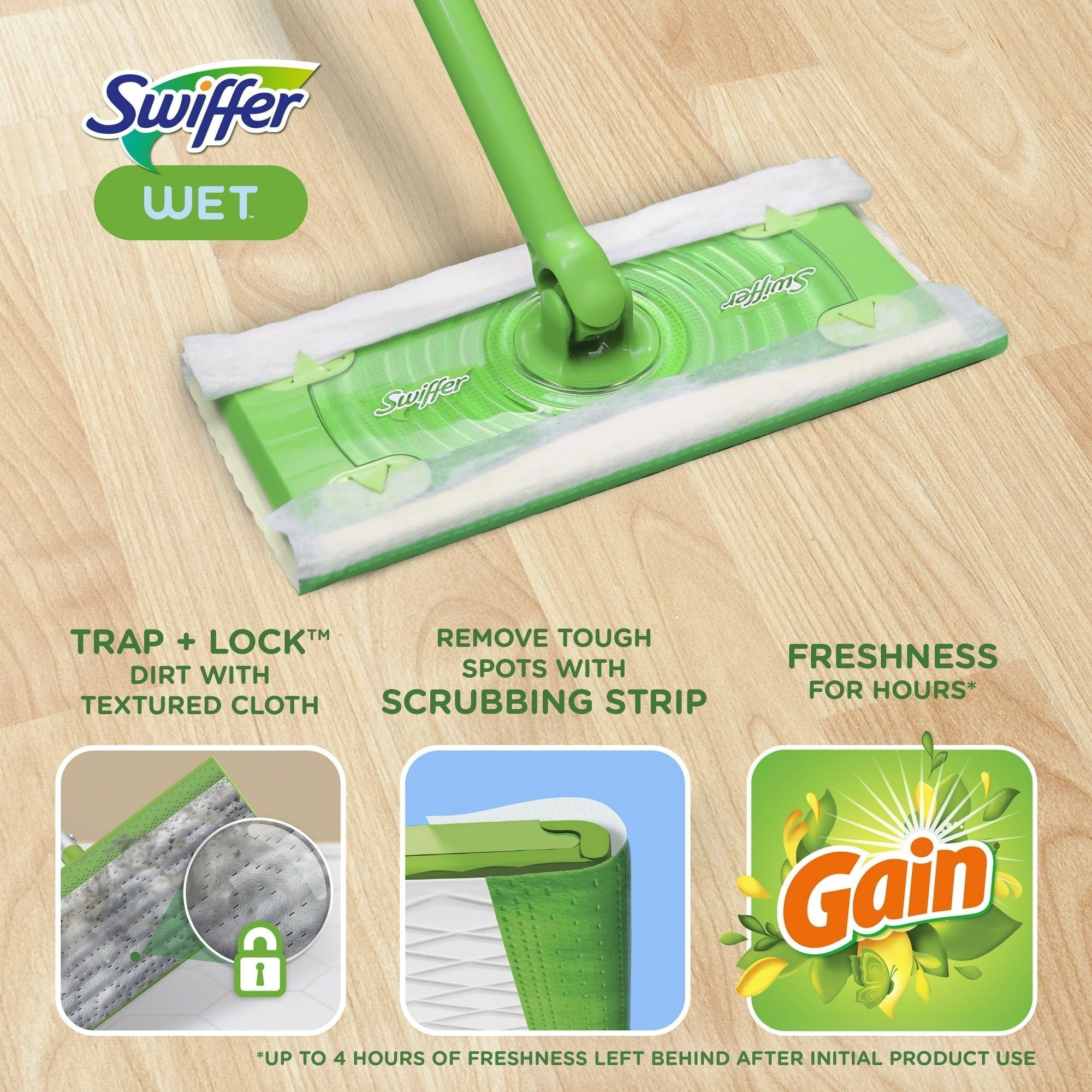 Swiffer Sweeper Wet Mopping Cloths, Gain Original, 24 Count EasyOptionXY LLC