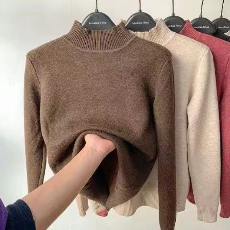 Women Turtleneck Autumn Winter Sweater Pi-Mart