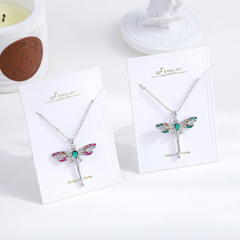 Fashionable All-match Color Zircon Necklace Pi-Mart