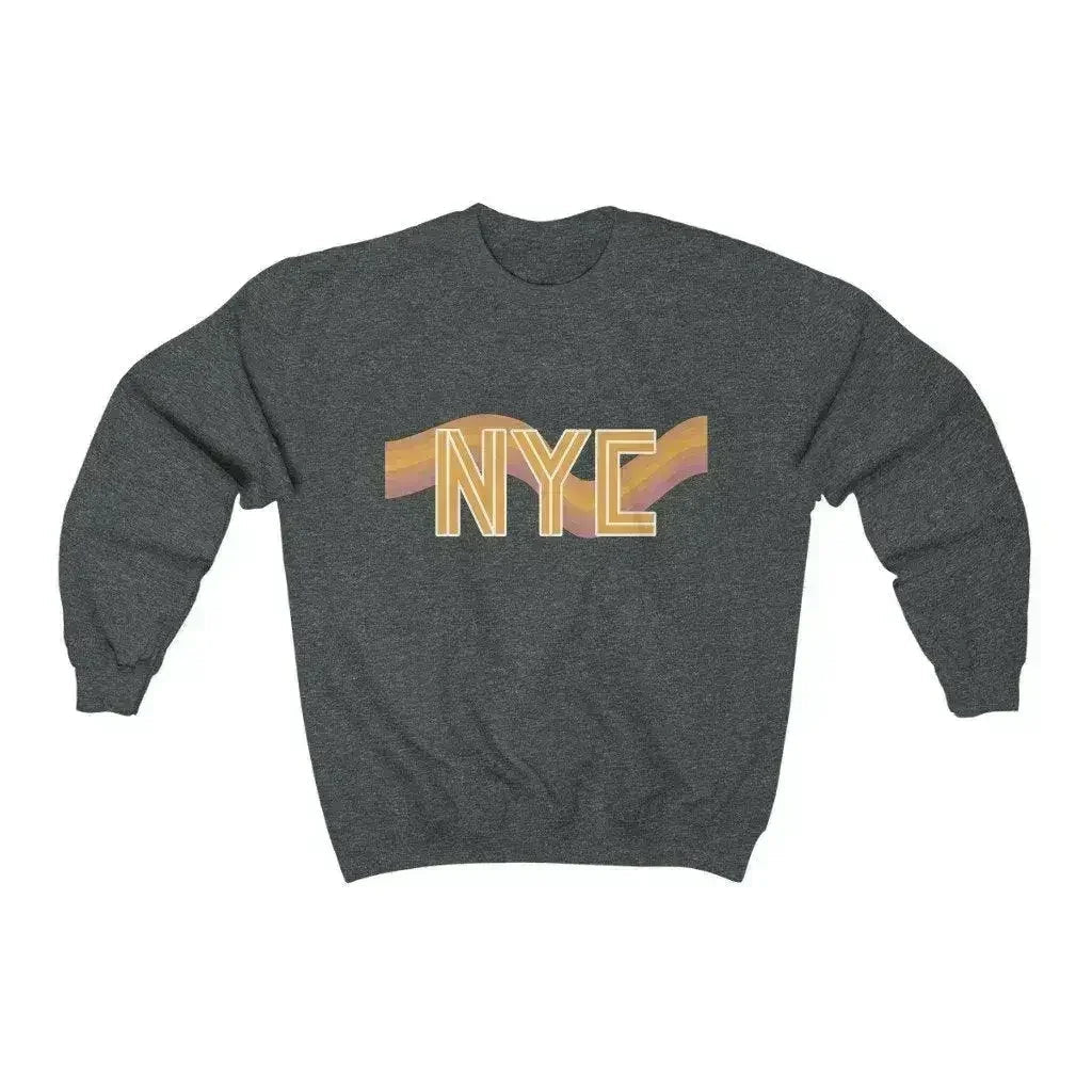 NYC Retro 70's Sweatshirt – Vintage Loose Fit Crewneck - SJB-DIAMOND ELITES