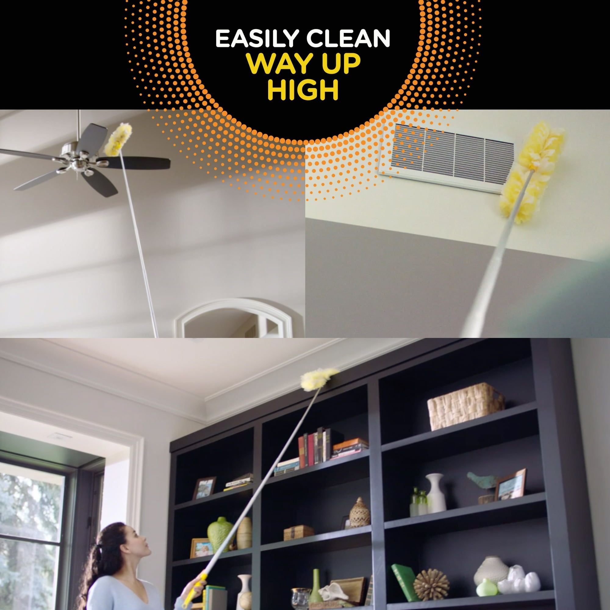 Swiffer Dusters Heavy Duty Super Extendable Handle Dusting Kit, 1 6Ft. Handle, 4 Dusters - SJB-DIAMOND ELITES