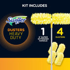 Swiffer Dusters Heavy Duty Super Extendable Handle Dusting Kit, 1 6Ft. Handle, 4 Dusters - SJB-DIAMOND ELITES