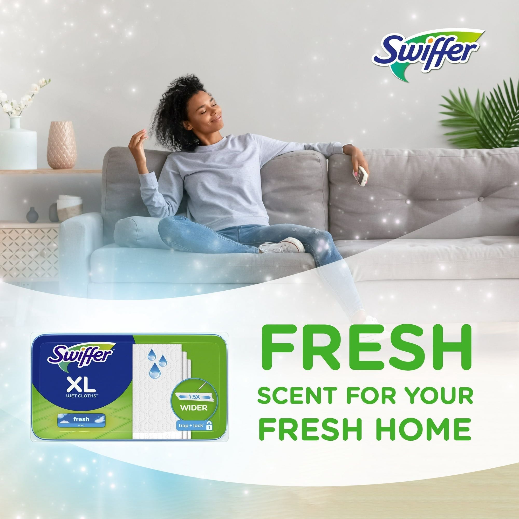 Swiffer Sweeper XL Wet Pad Refills, Open Window Fresh, 12 Count - SJB-DIAMOND ELITES