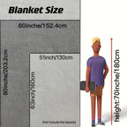 1pc Cozy Chunky Knit Throw Blanket with Tassels - Plush, Lightweight, and Unique Home Decor Accent for Couch, Bed, or Sofa Lootquake LLC