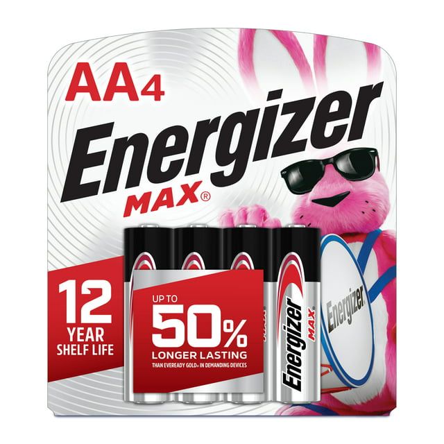 Energizer MAX AA Batteries (4 Pack), Double A Alkaline Batteries
