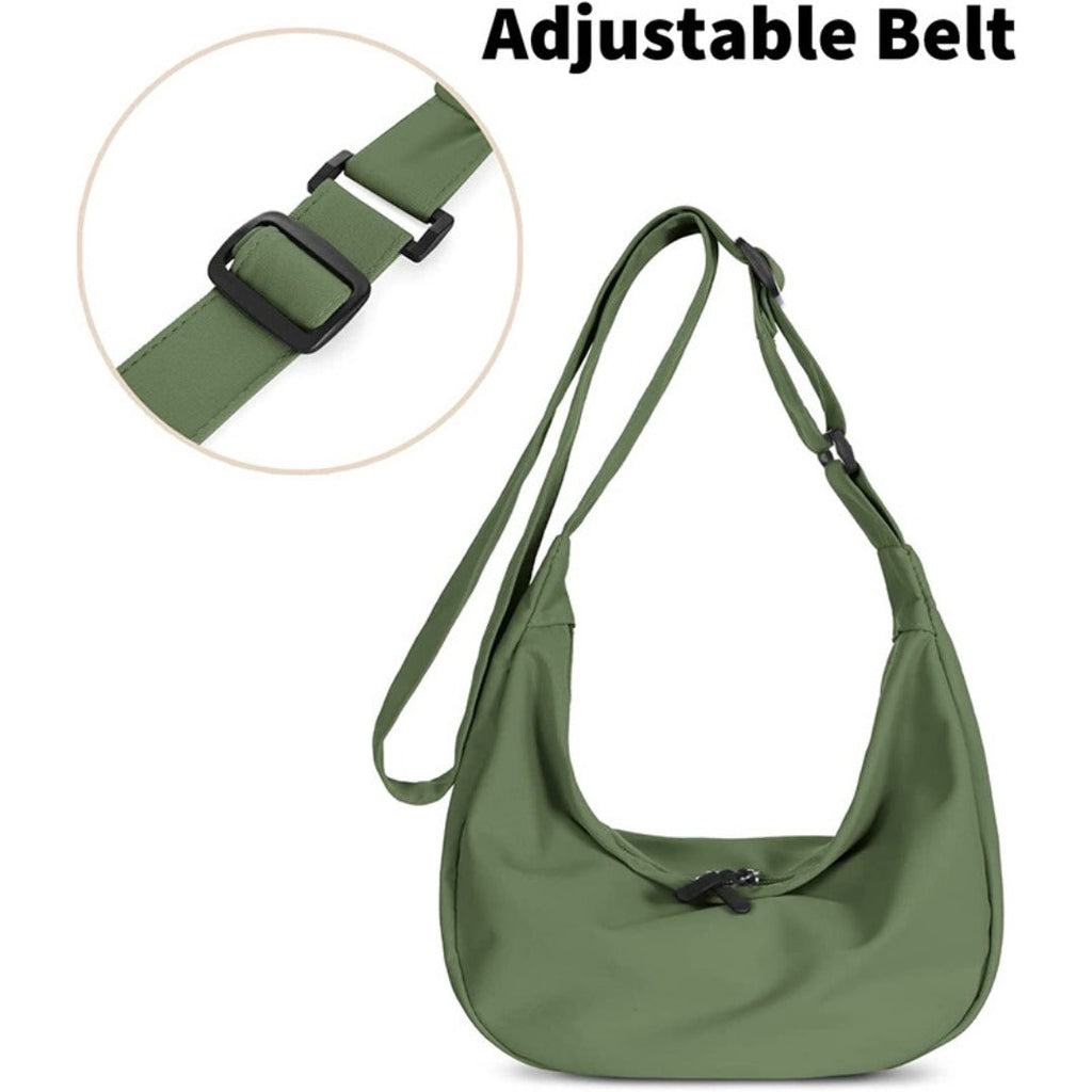 Small crossbody bag, versatile fashion cross body bag, commuter shoulder bag, nylon casual slouchy bag - SJB-DIAMOND ELITES