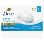 Dove Beauty Bar Soap for Women Gentle Exfoliating All Skin, 3.75 oz 8 Bars
