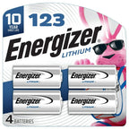 Energizer 123 Lithium Batteries (4 Pack), 3V Photo Batteries EasyOptionXY LLC