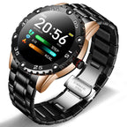 New Smart Watch For Men  With IP67 Waterproof Protecion and Heart Rate Fitness Tracker Pedometer For Android and IOS sistems Steel Band Sports Men Smart Watch - SJB-DIAMOND ELITES