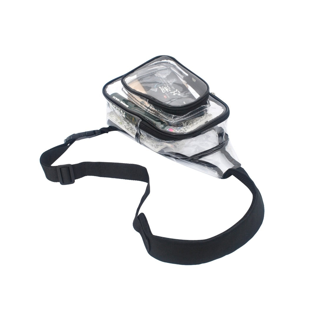 PVC transparent shoulder chest bag, outdoor travel backpack, gymnasium visual bag shoulder crossbody bag, transparent fanny pack, fanny pack crossbody, - SJB-DIAMOND ELITES