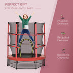 5FT Kids Trampoline with Enclosure Net for Age 3 to 6 Years Pi-Mart