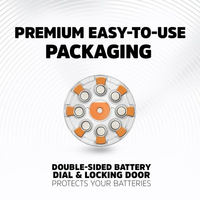 Energizer Hearing Aid Batteries Size 13, Orange Tab, 8 Pack EasyOptionXY LLC