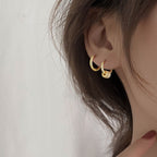 Stainless Steel Minimalist Huggie Hoop Earrings Pi-Mart