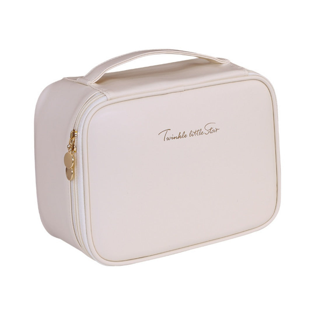 Makeup bag with compartments, makeup bag organizer, 6 large divisions portable large capacity high-end makeup bag, travel makeup brush cosmetic storage bag - SJB-DIAMOND ELITES