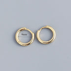 Stainless Steel Minimalist Huggie Hoop Earrings Pi-Mart