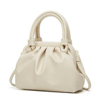 Top handle small purse, small tote purse with crossbody strap, Versatile pleated stylish underarm bag
