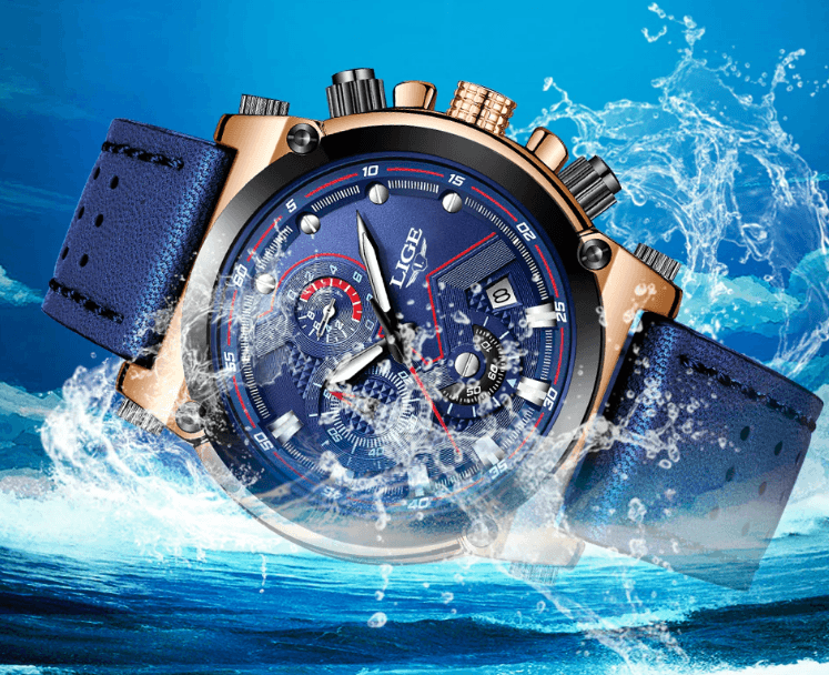 Men's Waterproof Modern Watch With Leather Belts, Stainless Steel Case Excellent Look Perfect Gift Stevvex