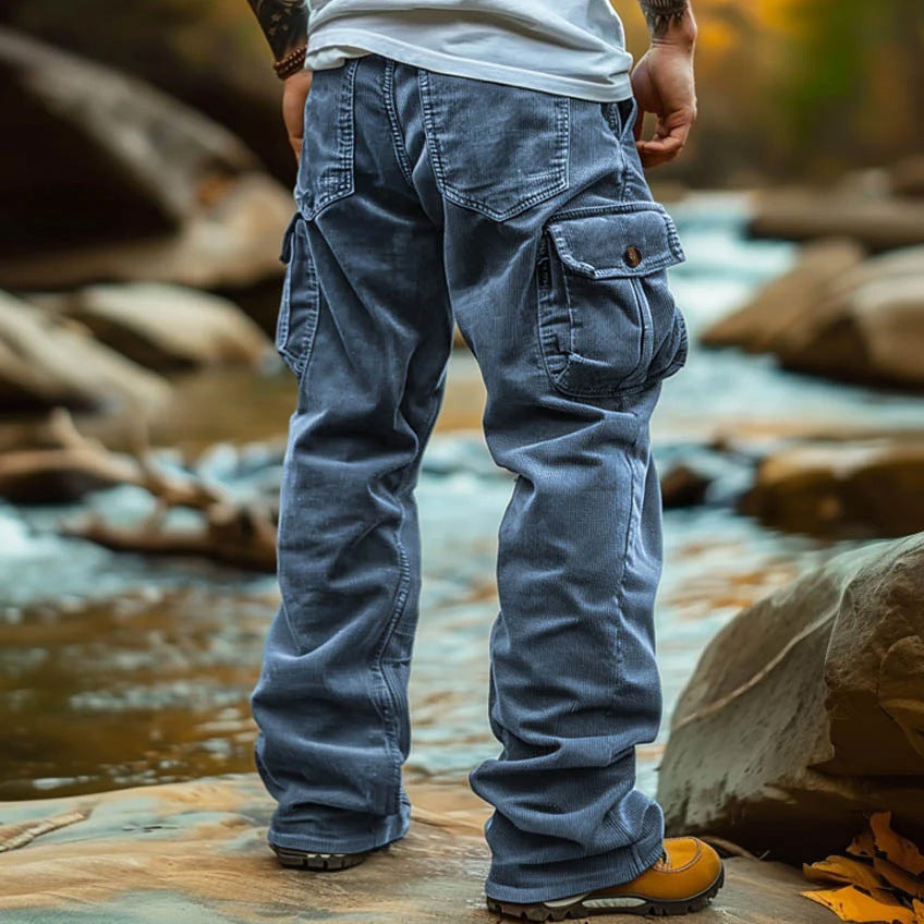 Retro Loose Cargo Pocket Foot Elastic Men's Lootquake LLC